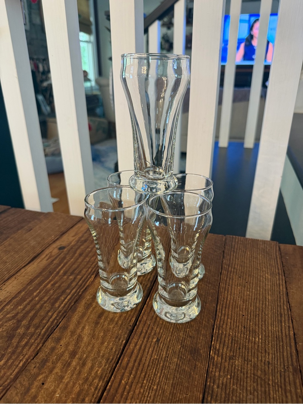 Set of 5 genuine Libbey glass 6oz. mini tasting glasses “Windsor" pattern